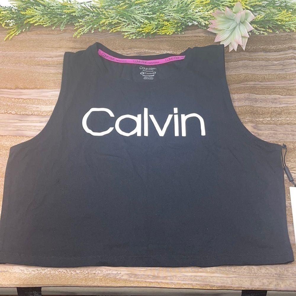 Calvin Klein Performance Cropped Logo Top-XXL